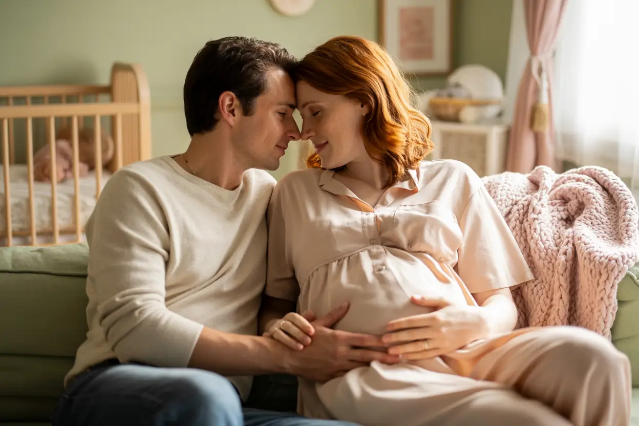 Couple holding hands and supporting each other